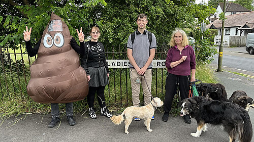 Ashley in Patcham sewerage protest