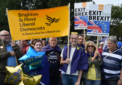 B&H Lib Dems at StopBrexit march