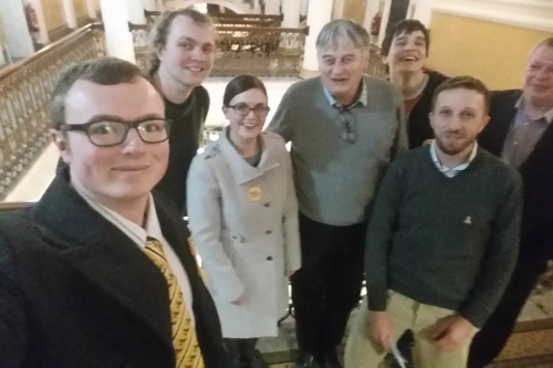 George Taylor and his election team at the count