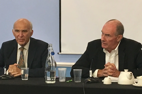 Vince Cable and Will Hutton at LD conference 2017