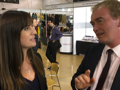 Beatrice Bass with Tim Farron